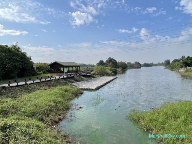 柳營德元埤荷蘭村-單車巡禮，蓄洪池濕地。
